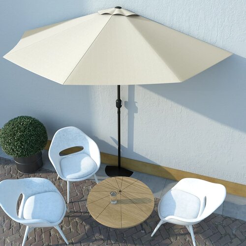 VidaXL Balkonski senčnik z aluminijastim drogom 300x150 cm pe&amp;scaron;čen Slike