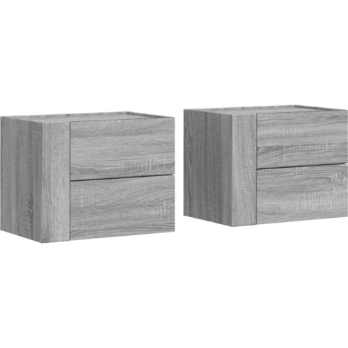 Maison Chic Stenski Dvo delni komplet Nočne omarice - Nočne mize siva sonoma 45x30x35 cm, (21688151) Cene