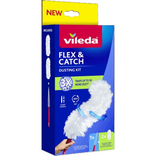 Vileda Krpa za pra&scaron;inu s kratkom dr&scaron;kom i 2 fleksibilna umetka &ndash; Flex & Catch; 2 x Refill Cijene