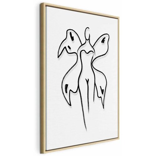  Slika - Butterfly Woman (1 Part) Vertical 80x120 U prirodnom drvenom okviru Cijene