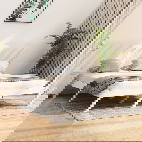 Furnova Posteljni okvir bel iz trdne borovine 120x190 cm, (21936019) Slike
