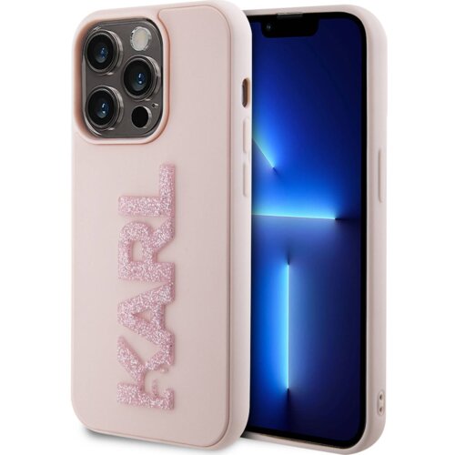 Karl Lagerfeld Originalen ovitek KLHCP15L3DMBKCP za iPhone 15 Pro roza zaščita - Logo 3D Cene