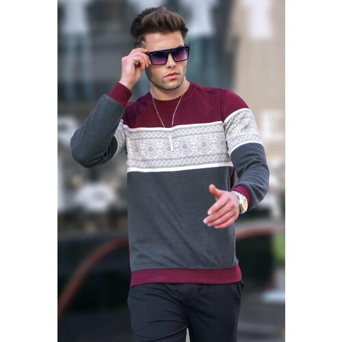 Madmext Sweater - Burgundy - Regular fit Slike