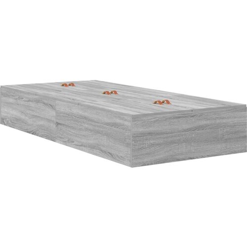  Krevet s prostorom za pohranu Siva Sonoma 90x200 cm Slike
