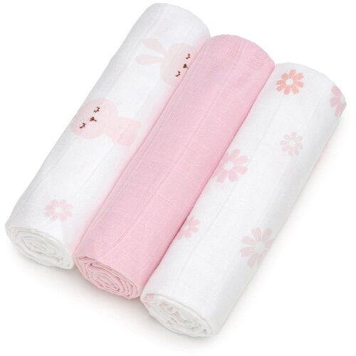 T-TOMI TETRA Cloth Diapers HIGH QUALITY platnene pelene Bunnies 70x70 cm 3 kom Slike