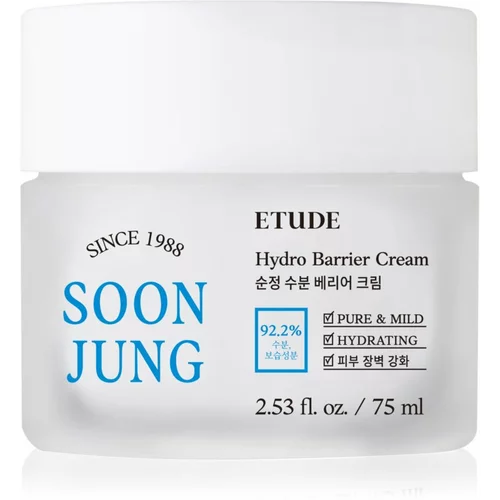 ETUDE SoonJung Hydro Barrier Cream intenzivna pomirjajoča in zaščitna krema za občutljivo in razdraženo kožo 75 ml