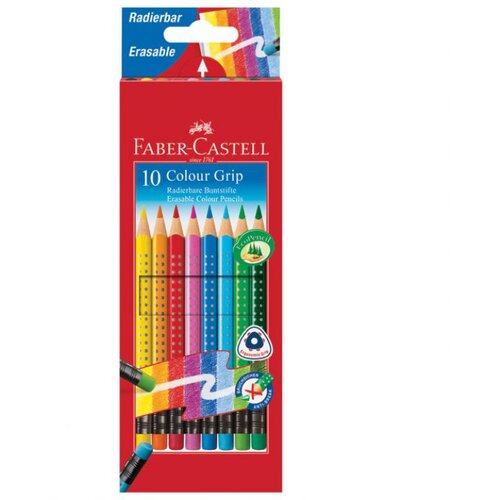  BOJE DRVENE 10BOJA S GUMICOM GRIP 2001 FABER-CASTELL 116613 BLISTER Cijene