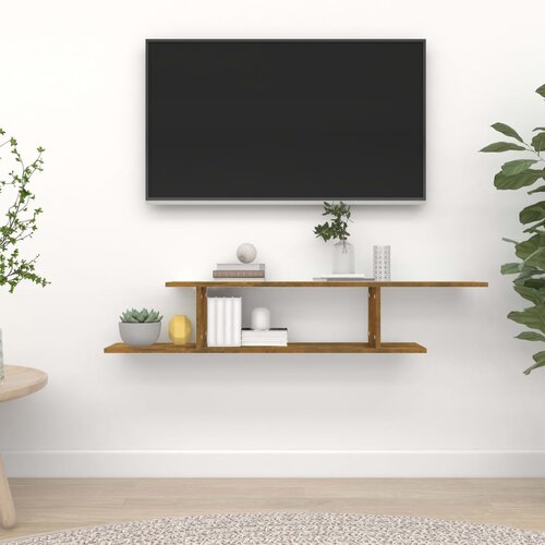 vidaXL zidna tv polica dimljeni hrast 125x18x23 cm konstruirano drvo Cijene