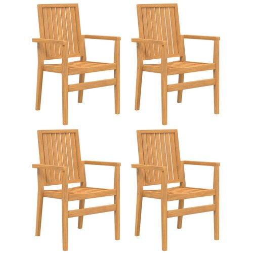  Složive vrtne stolice 4 kom 56,5x57,5x91 cm od masivne tikovine Slike
