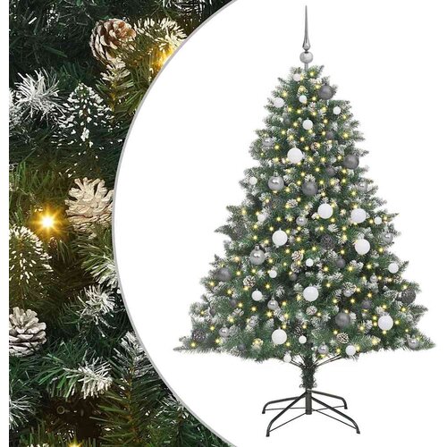  Umjetno božićno drvce Zelena 180 cm PVC, Plastika i Čelik Slike