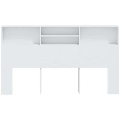 VidaXL Uzglavlje s ormarićem bijelo 180 x 19 x 103,5 cm Slike