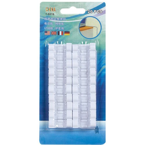 JWD Nosac kablova / samolepljivi 20 kom beli Cene