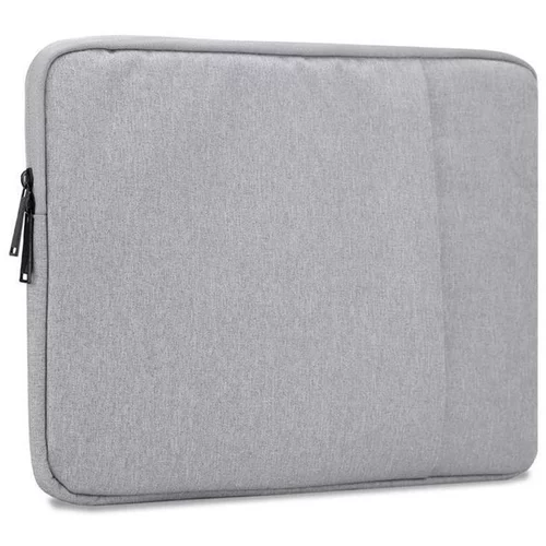 Cadorabo Zaščitna vrečka za prenosni računalnik / tablični računalnik 15,6 palca v sivi barvi - računalniška vrečka prenosnika iz tkanine z žametno oblogo in predelkom z zadrgo proti praskanju, (20622059)