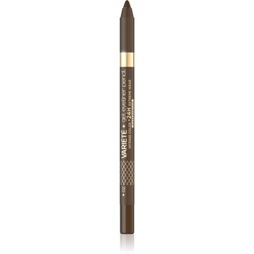 Eveline Cosmetics Vari&amp;eacute;t&amp;eacute; vodoodporni gel svinčnik za oči odtenek 02 Brown 1 kos Slike