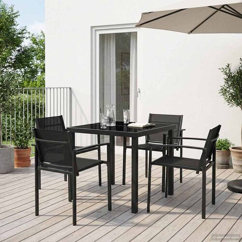  Set vanjskog namje&scaron;taja 5 pcs Crna i antracit 80 x 80 x 73 cm Cijene