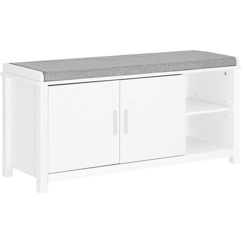 SoBuy klop za čevlje z omaro bela lesena 120 cm, (5000017137) Slike