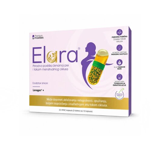 Premium Pharma Kapsule za ublažavanje menstrualnih tegoba Elara, 30 kapsula Slike
