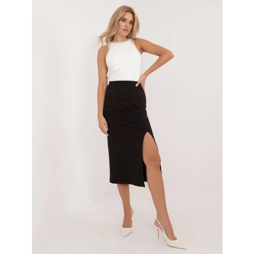 Italy Moda Skirt-MI-SD-25999.73-black-silver