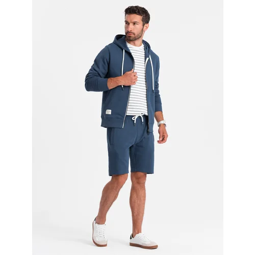 Ombre Men's sweatshirt set kangaroo sweatshirt + shorts