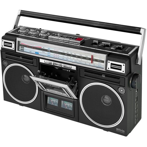SILVA Schneider pcr 1980 radio s kasetofonom ukw (1014), mw (1018), kw (1017) kaseta, bluetooth®, usb, ukw, mw, kw funkcija snimanja, uklj. mikrofon crna Cijene