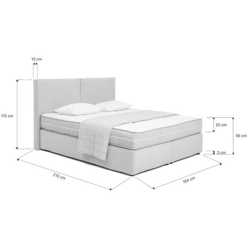 Bonami Selection Smeđe-sivi boxpring krevet160x200 cm Olia Bold &amp;ndash; Slike