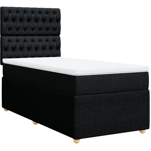 Maison Chic Box spring postelja - Vzmetna postelja z vzmetnico črn 90x190 cm blago SL23064, (21880399) Cene
