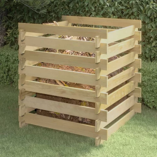 vidaXL Vrtni kompostnik iz letvic 90x90x90 cm impregnirana borovina