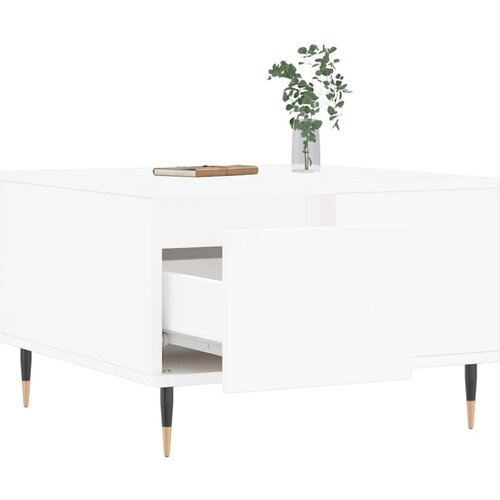  Stolić za kavu bijeli 55 x 55 x 36,5 cm od konstruiranog drva Slike