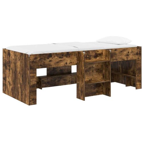  Kreveta za visoko spavanje djece 2 pcs Dimljeni hrast - Dimljeni hrast 80 x 200 cm Cijene