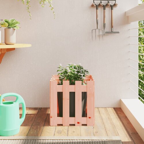 VidaXL Vrtna sadilica s izgledom ograde 40x40x40 cm masivna duglazije Slike
