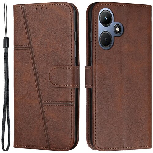 INORCO Za Infinix Hot 30i torbica za telefon z denarnico, odporna na udarce, PU usnjen ovitek za mobilni telefon, (22033185) Slike