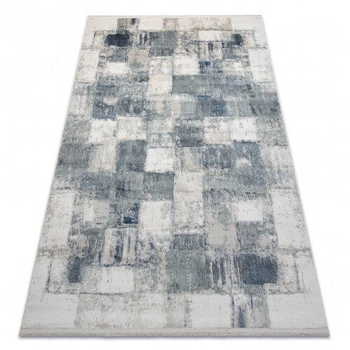 RugsX DISTIN 0143A mornarsko modra / modra / bela moderna preproga - Geometrična, vintage, resice 80x150 cm, (21990683) Cene