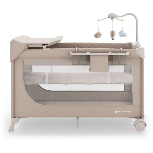 Kinderkraft Putni krevetić LEODY UP, Beige s dodacima Slike