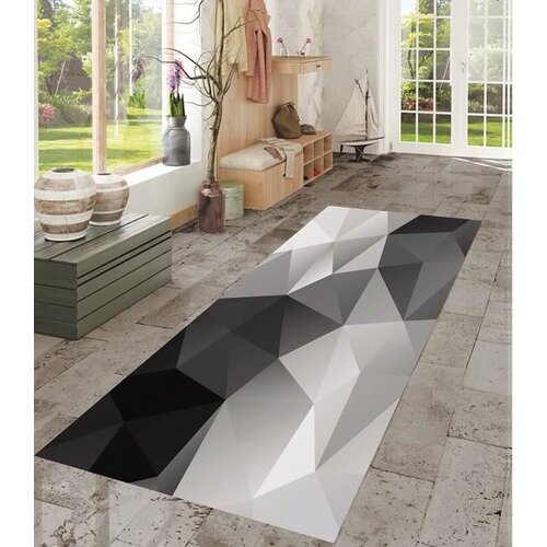  Staza sa gumenom podlogom 80x200cm - Crno-sivi trouglovi, SH-019 Cene