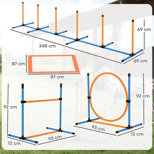  Agility set za pse 7 dijelova: Agility oprema za dresuru pasa set s preponama za igre i trening Slike