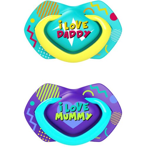 Canpol silikonska varalica za bebe love 6-18M 2/1 neon plava i ljubičasta Slike