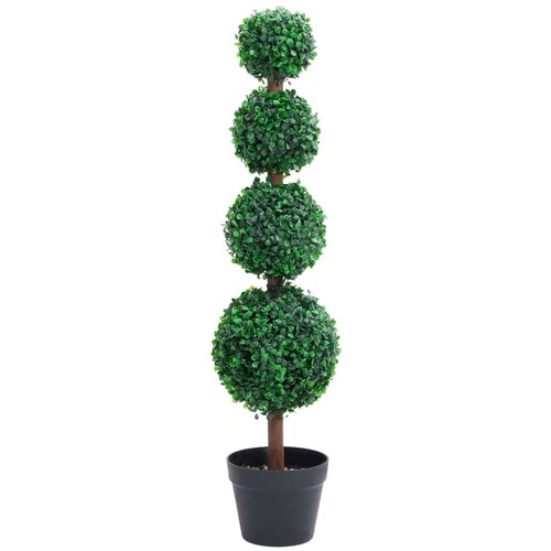 vidaXL Umetni pušpan z loncem okrogel zelene barve 90 cm Cene