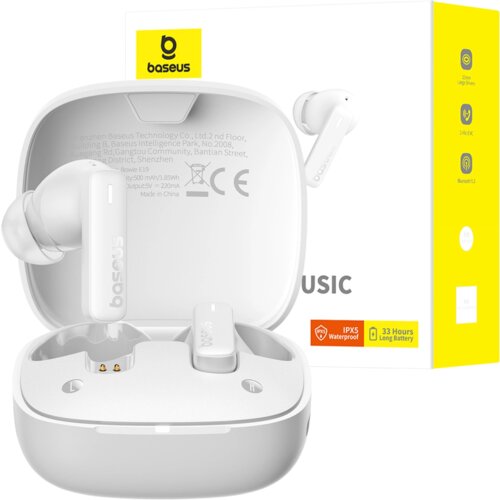 Baseus BREZŽIČNE TWS IN-EAR SLUŠALKE, BELE ZA TELEFON, (22057791) Cene