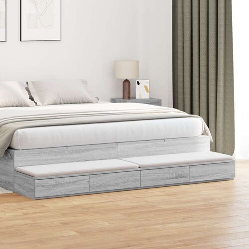  Nočne omarice Siva sonoma Inženirski les 180 x 36.5 x 16.5 cm, (22008235) Slike