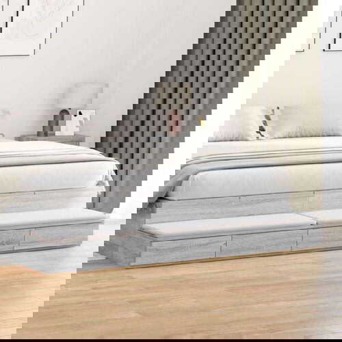  Siva Sonoma ladica za krevet 180x36 5x16 5 cm od konstruiranog drveta Slike