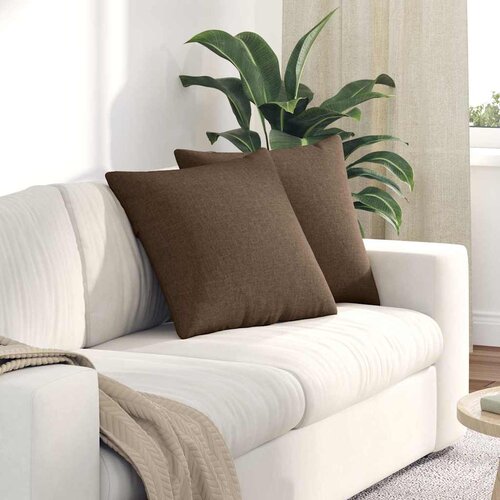  Jastučići za sofu 2 pcs Smeđa 50 x 50 cm tkanina Slike