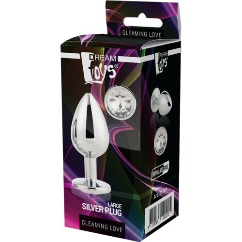 DREAMTOYS analni čep gleaming love silver large Slike