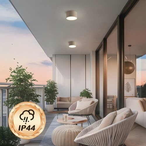 Brilagi LED Spoljno plafonsko svetlo FORIS LED/9W/230V prečnik 9 cm bež IP44 Slike