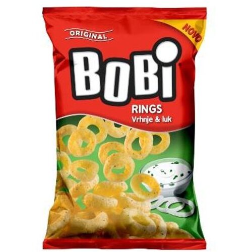 Bobi rings vrhnje i luk 70 g Cene