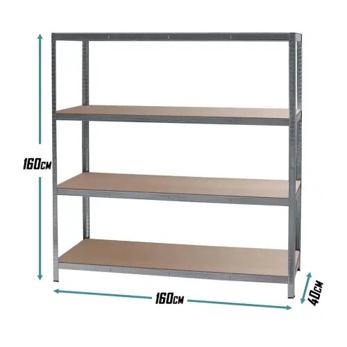 SUPERHOME 160x160x40cm 4x175kg Metalna Montažna Polica Cene