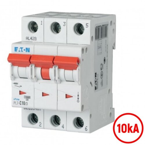 Eaton Automatski osigurač 10A C 10kA PL7-C10/3 263407 Cene