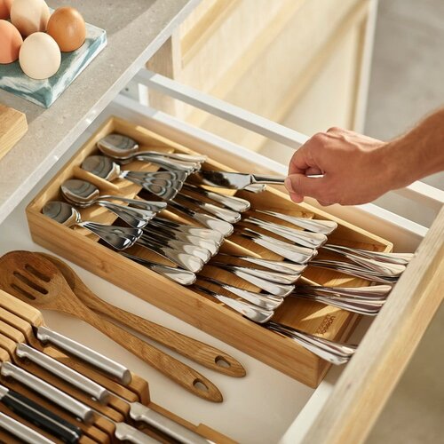 Joseph Joseph Bambusov organizator za pribor v naravni barvi 17,5 x 38 cm DrawerStore &amp;ndash; Slike