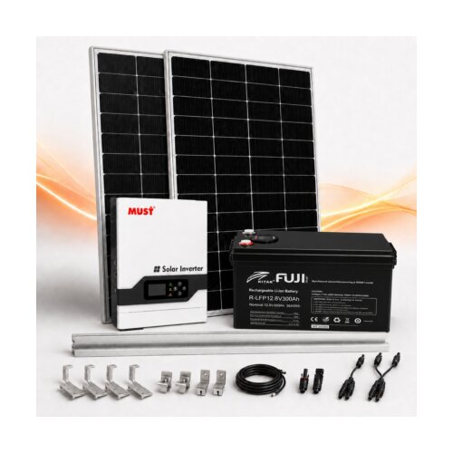  Off-grid solarni set 1 kW &amp;ndash; 920 Wp i baterija 3,84 kWh Slike
