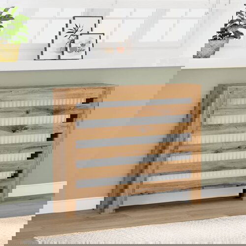 VidaXL Pokrov za radijator boja artisian hrast 104x20x82 cm drveni Slike