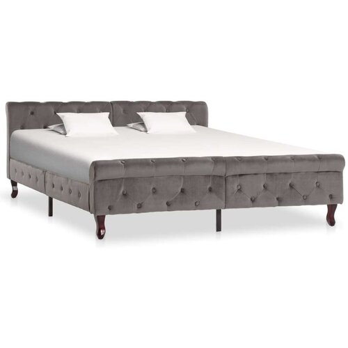  Posteljni okvir siv žamet 160x200 cm, (20643174) Slike